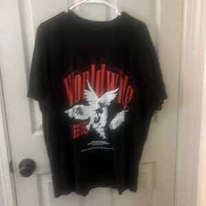 Black Graphic Tshirt from boohoo man. Size medium.